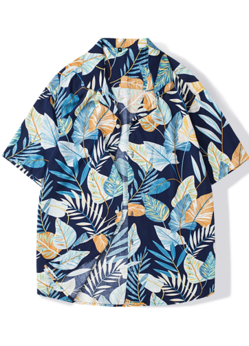 Camicia hawaiana a maniche corte colorata