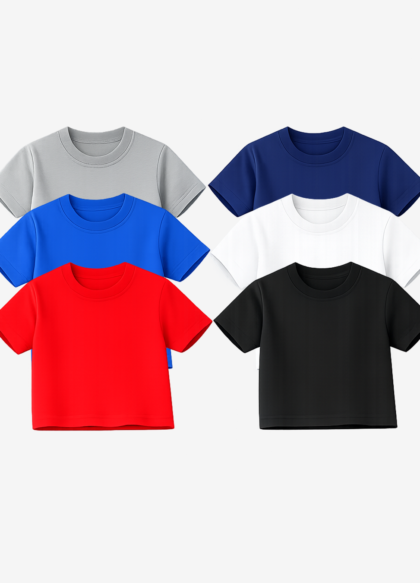 T-Shirt Bimbo Ragazzi Kids 5x pack offerta speciale promozionale neutro cotone 100%